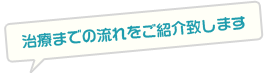 治療までの流れをご紹介致します